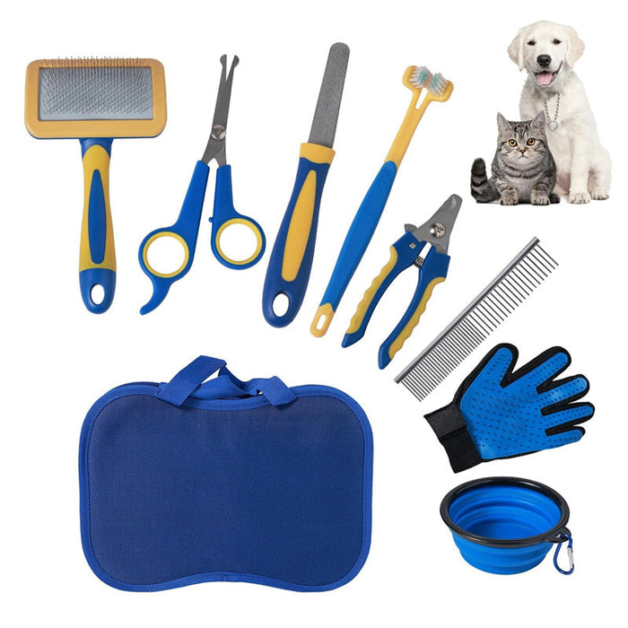8-Piece Dog Grooming Kit – Professional Pet Grooming Set for Dogs & Cats