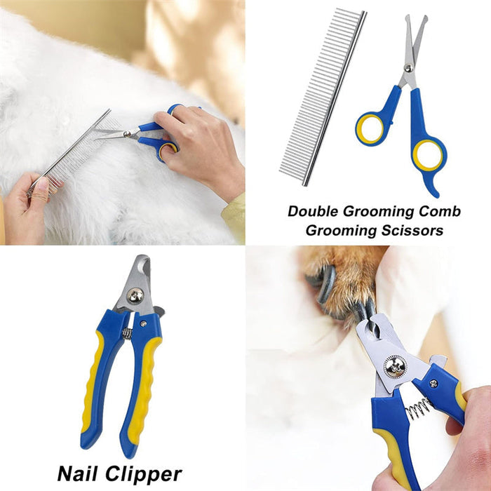 8-Piece Dog Grooming Kit – Professional Pet Grooming Set for Dogs & Cats