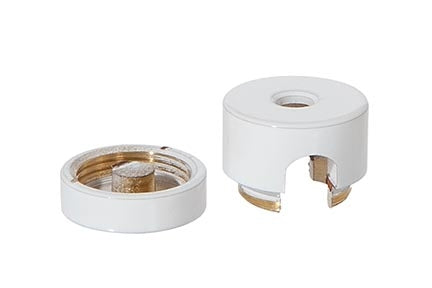 9/16 Inch Tall White Finish SVT Wire Gripper Swag Ceiling Strain Relief