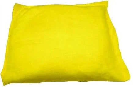 Yellow acid-absorbing pillow for spill containment and facility safety
