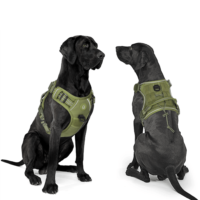 Adjustable Anti-Pull Dog Harness | Tactical MOLLE System - Reflective & Secure Fit