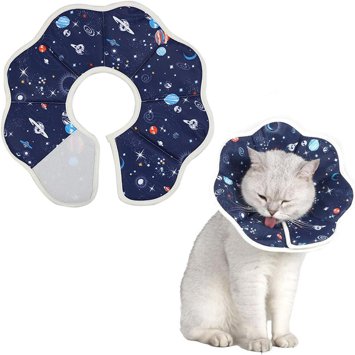 Adjustable Cat Recovery Cone Collar – Soft Protective Neck Cone for Cats