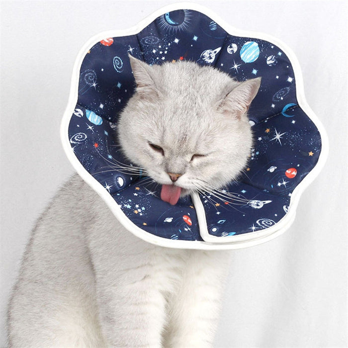Adjustable Cat Recovery Cone Collar – Soft Protective Neck Cone for Cats