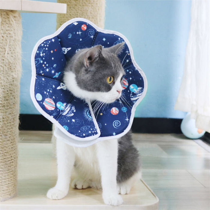 Adjustable Cat Recovery Cone Collar – Soft Protective Neck Cone for Cats