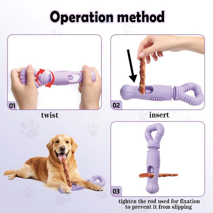 Adjustable Dog Chew Bone Holder | Secure Grip for Cleaner, Safer Chewing
