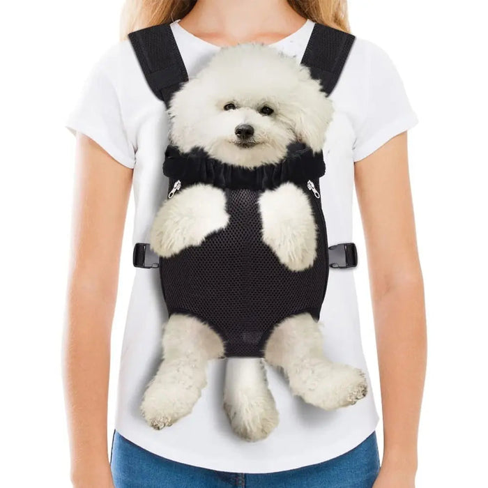 Adjustable Pet Backpack Carrier for Small Dogs and Cats – Breathable Mesh Design for Hiking and Travel