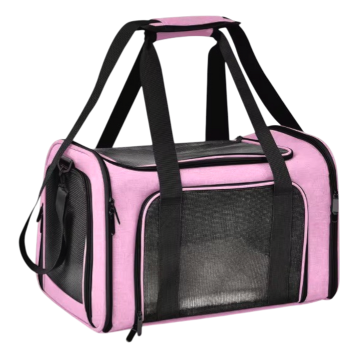 Airline Approved Dog Travel Carrier | Foldable Pet Bag with Breathable Mesh & Safety Clip