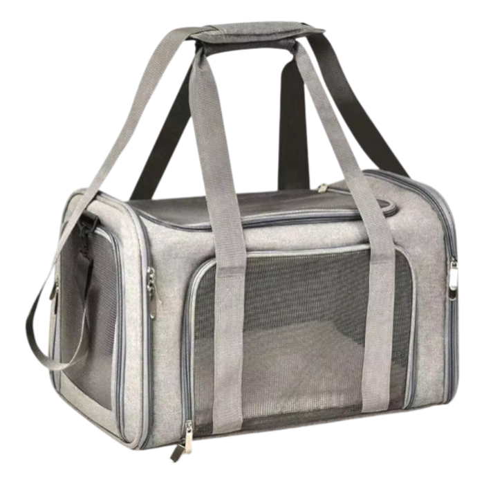 Airline Approved Dog Travel Carrier | Foldable Pet Bag with Breathable Mesh & Safety Clip