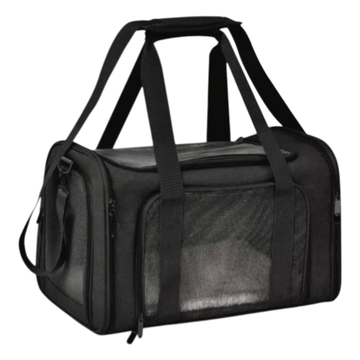 Airline Approved Dog Travel Carrier | Foldable Pet Bag with Breathable Mesh & Safety Clip