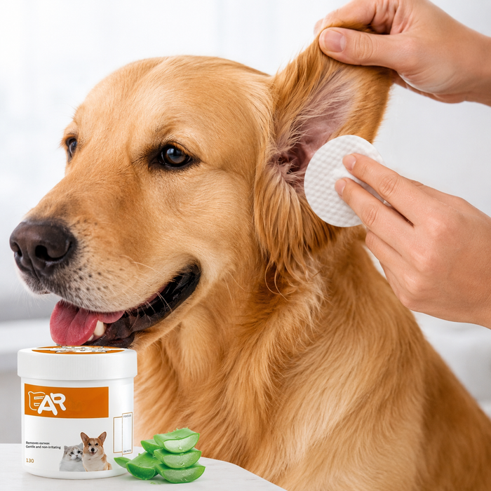 Aloe Pet Grooming Wipes for Dogs & Cats – Ear, Eye, Paw & Coat Care (130 Ct)