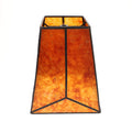 Amber Square Style Mica Lampshade, 1/2" Recessed Washer Fitter (05720MT)