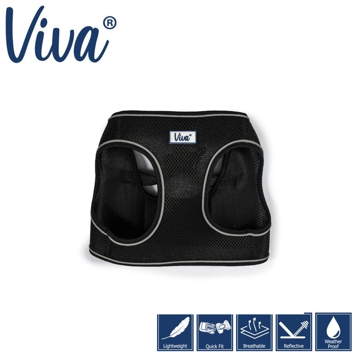 Ancol Viva | Dog Harness | Mesh Step-In - Black