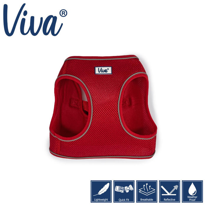 Ancol Viva | Dog Harness | Mesh Step-In - Red