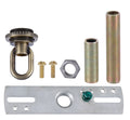 Antique Brass Finish Screw Collar Loop Canopy Hardware Set
