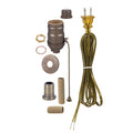 Antique Brass Finish Table Lamp Wiring Kit w/ Pull Chain Socket (30557A)