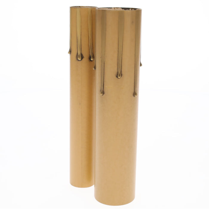 Antique Style Paper Board Candle Cover, CANDELABRA or MEDIUM Bases, 6" Length (19973A)