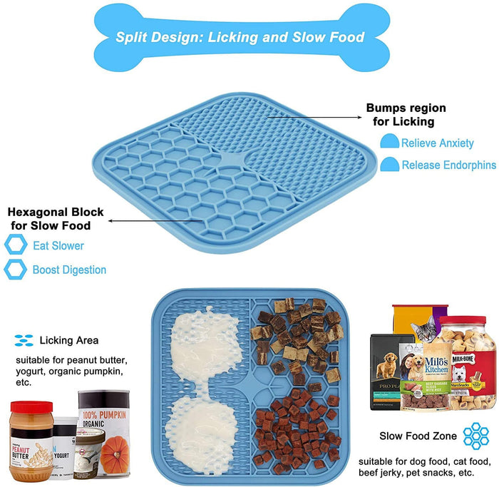 Anxiety-Relieving Lick Mat for Dogs & Cats | Slow Feeder & Enrichment Toy