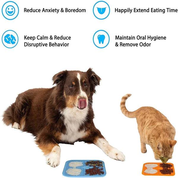 Anxiety-Relieving Lick Mat for Dogs & Cats | Slow Feeder & Enrichment Toy