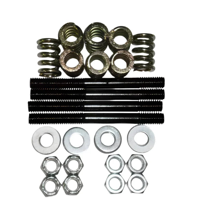 Vacuum stud spring kit with studs, washers, nuts, and springs for power equipment repair