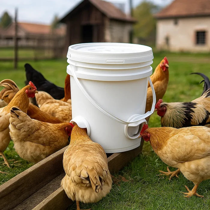 Automatic Chicken Feeder – Clean No-Waste Poultry Feeding System for Chickens & Hens