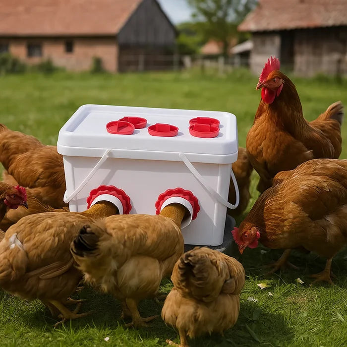 Automatic Chicken Feeder – Clean No-Waste Poultry Feeding System for Chickens & Hens