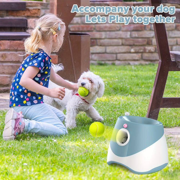 Automatic Dog Ball Launcher with Adjustable Distance & Tennis Balls