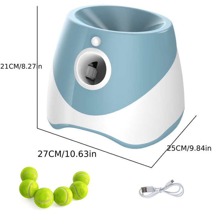 Automatic Dog Ball Launcher with Adjustable Distance & Tennis Balls