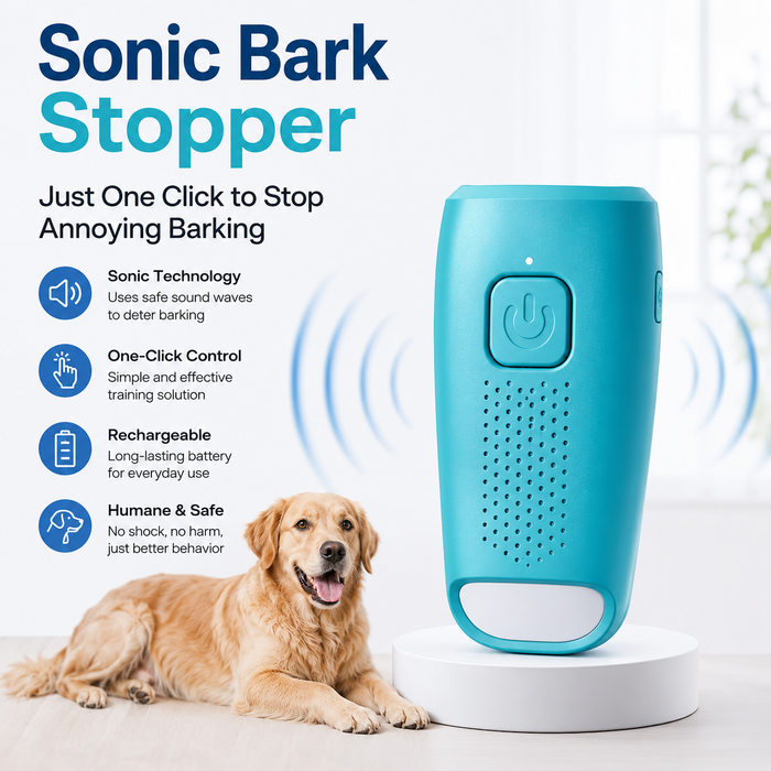 Automatic Dog Bark Control Device with Battery-Powered Sound Technology