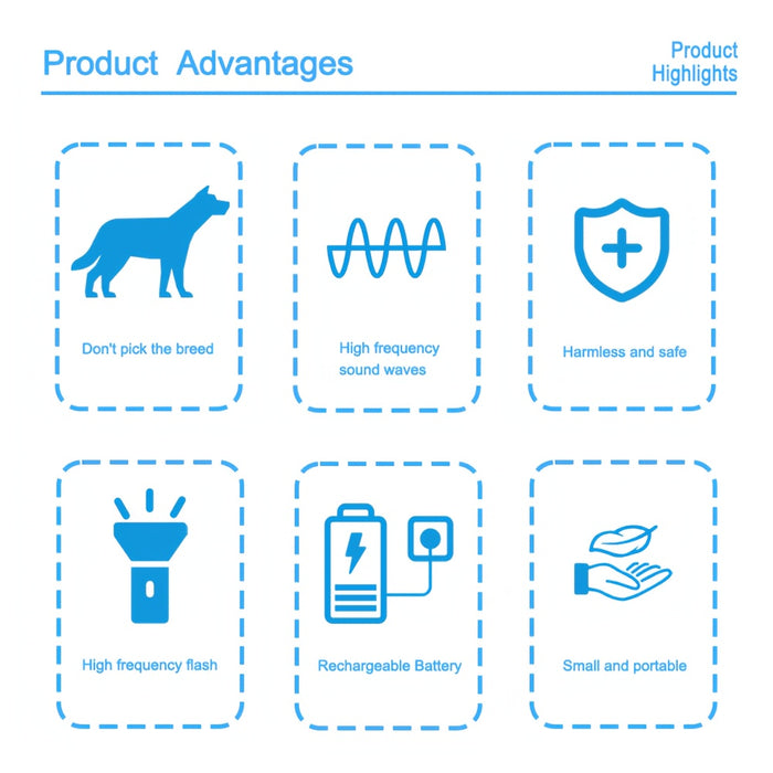Automatic Dog Bark Control Device with Battery-Powered Sound Technology