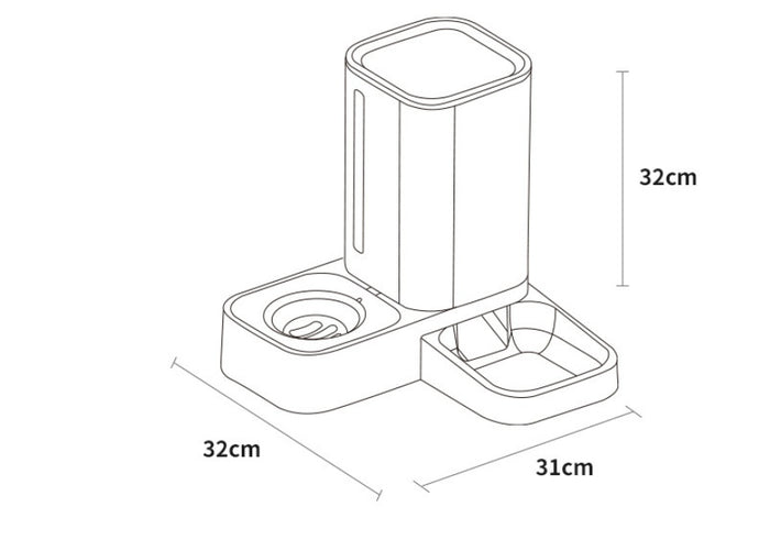 Automatic Double Plastic Water Bowl for Pets