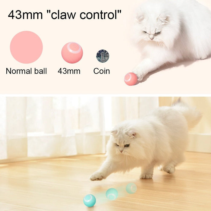 Automatic Interactive Ball Toy | Rechargeable Smart Cat Toy - Fun Rolling Play Ball