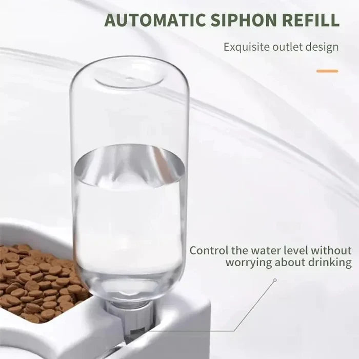 Automatic Pet Water & Food Bowl – 2-in-1 Feeding Station for Dogs & Cats