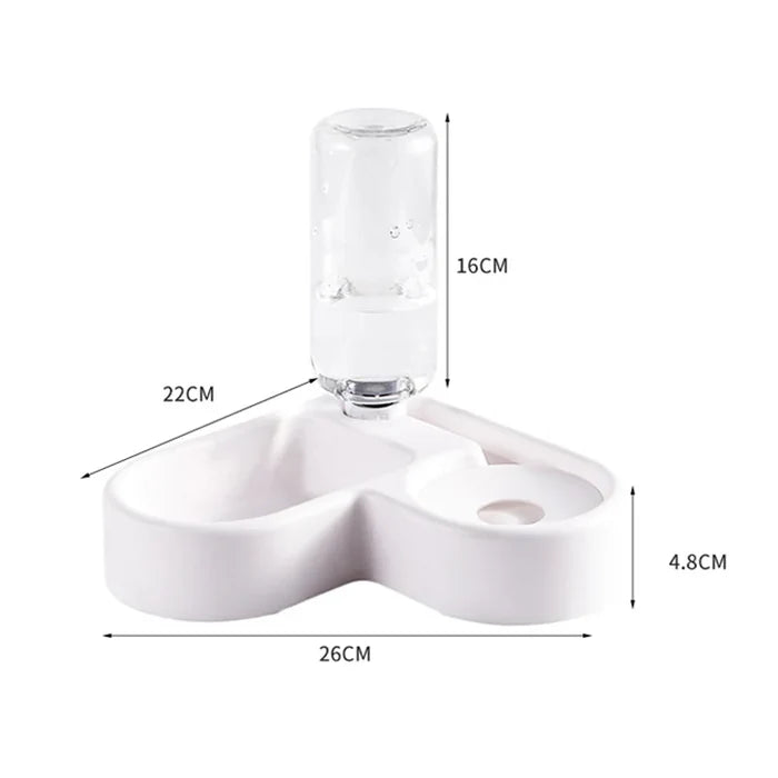 Automatic Pet Water & Food Bowl – 2-in-1 Feeding Station for Dogs & Cats