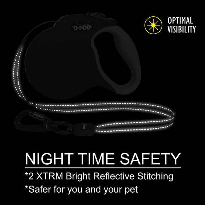 Automatic Retractable Pet Leash with Reflective Walking Rope