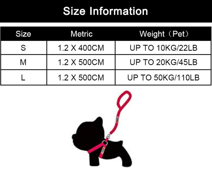 Automatic Retractable Pet Leash with Reflective Walking Rope