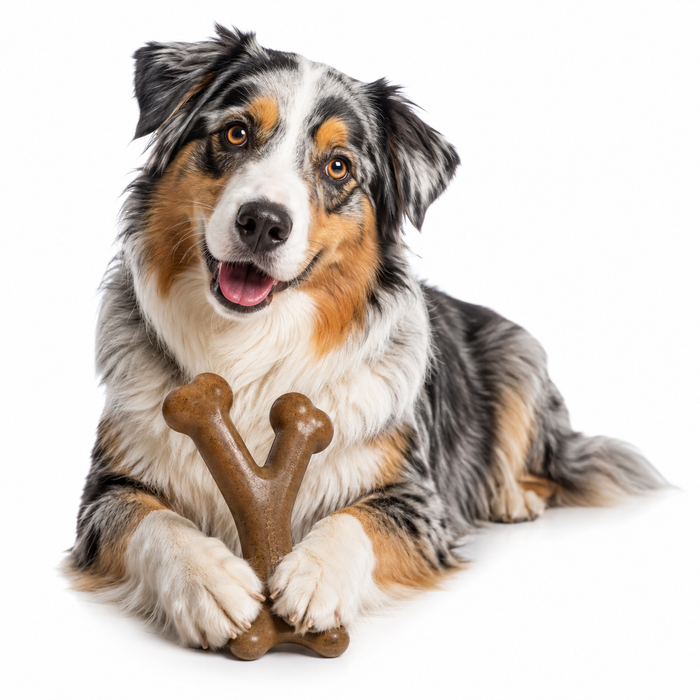 Bacon Flavored Wishbone Dog Chew Toy for Aggressive Chewers