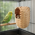 Bamboo Birdhouse for Outdoor Garden – Hanging Bird Nest Basket with Hook