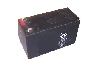 12V sealed lead-acid battery with black rectangular casing for power equipment