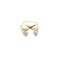 Battery cell pullers with locking pliers and yellow safety lanyard for power parts