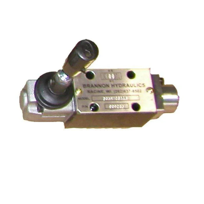 Industrial hydraulic control valve with adjustment knob and metal housing