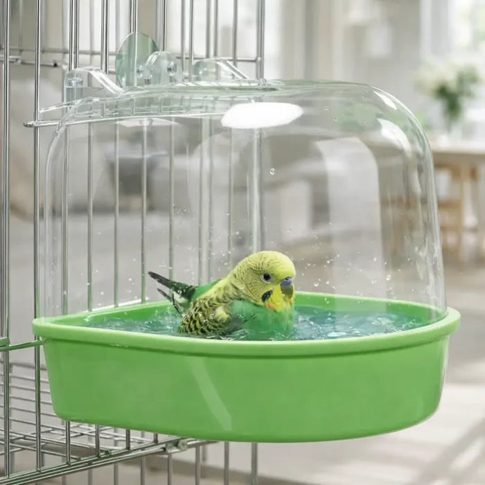 Bird Bath for Bird Cage – Splash Proof Bird Bath Box
