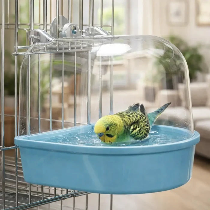 Bird Bath for Bird Cage – Splash Proof Bird Bath Box
