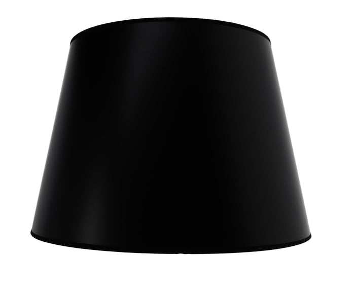 Black Paper Deep Drum Hardback Lampshade Gold Lined (07330KE)