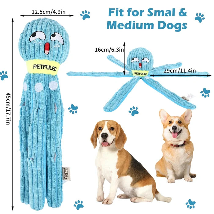 Blue Dog Snuffle Toy Octopus Puzzle | Interactive Slow Feeder for Puppies