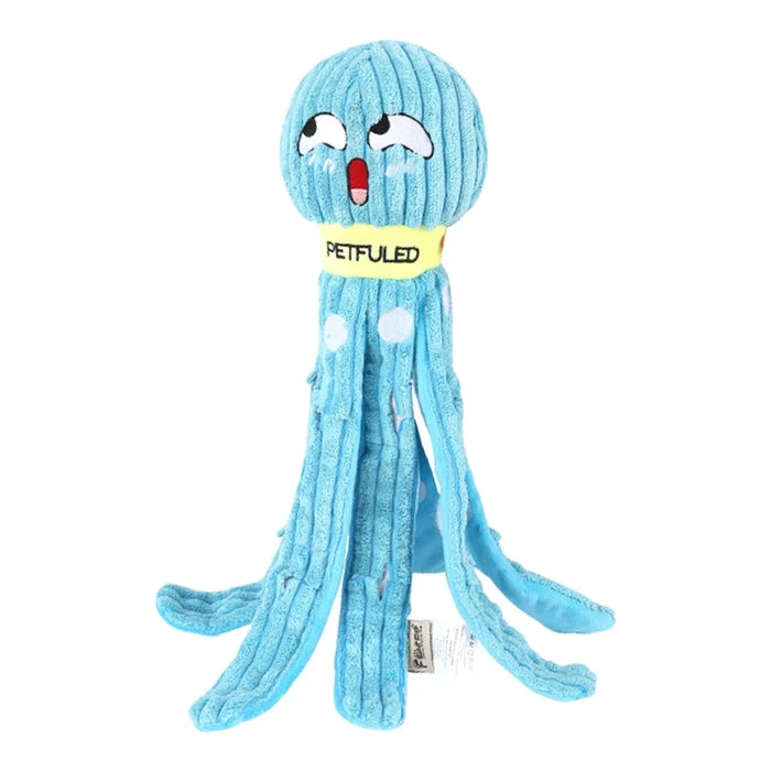 Blue Dog Snuffle Toy Octopus Puzzle | Interactive Slow Feeder for Puppies