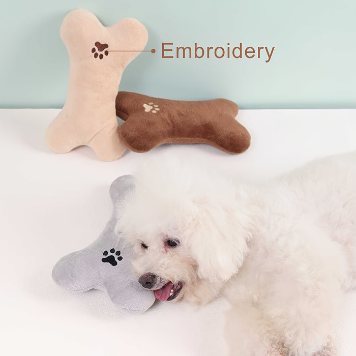 Bone-Shaped Pet Pillow for Dogs & Cats with Plush Comfort