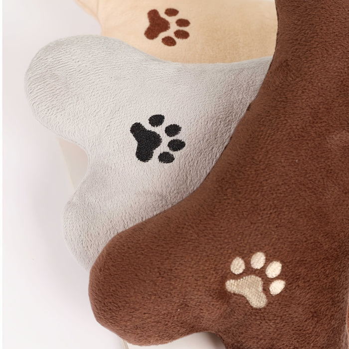 Bone-Shaped Pet Pillow for Dogs & Cats with Plush Comfort