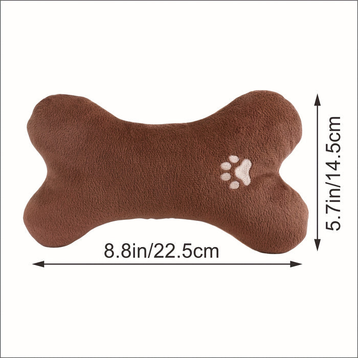 Bone-Shaped Pet Pillow for Dogs & Cats with Plush Comfort