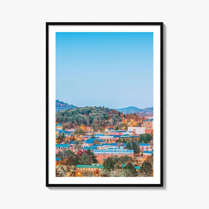 Boone Skyline Fine Art Photo Print, North Carolina, Appalachian State University, USA Poster