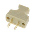 B&P Lamp Brand Early Shark Tooth Bakelite Style Straight Blade Plug, Polarized, Ivory (48581V)